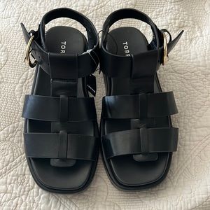 Torrid women’s platform sandals, black size 8.5 wide